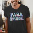 Paraprofessional Groovy Back To School Cute Teachers Women Men's V-Neck T-Shirt, funny gift Paraprofessional Groovy Back To School Cute Teachers Women Men's V-Neck T-Shirt, funny gift
