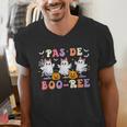 Pas De Boo-Ree Teachers Halloween Costume Ballet Dancers Men's V-Neck T-Shirt, funny gift Pas De Boo-Ree Teachers Halloween Costume Ballet Dancers Men's V-Neck T-Shirt, funny gift
