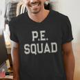 PE SQUAD Physical Education PE Teacher Team Kids Gym Crew Men's V-Neck T-Shirt, Pe Teacher Shirts, funny gift