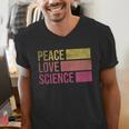 Peace Love Science Lovers Math Chemistry Teacher Men's V-Neck T-Shirt, Science Teacher Shirts, funny gift Peace Love Science Lovers Math Chemistry Teacher Men's V-Neck T-Shirt, Science Teacher Shirts, funny gift