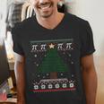 Pi Tree Christmas Math Teacher Ugly Sweater Men Women Kids Men's V-Neck T-Shirt, funny gift