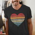 Pianist Retro Sunset Piano Keyboard Player Teacher Men's V-Neck T-Shirt, funny gift