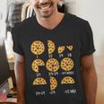 Pizza Slice Fraction Math Teacher Back To School Educational Men's V-Neck T-Shirt, funny gift