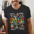 Play Is Learning Kindergarten Preschool Teacher Appreciation Men's V-Neck T-Shirt, funny gift Play Is Learning Kindergarten Preschool Teacher Appreciation Men's V-Neck T-Shirt, funny gift