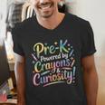 Pre-K Crayons & Curiosity Preschool Teachers Life Tie Dye Men's V-Neck T-Shirt, funny gift Pre-K Crayons & Curiosity Preschool Teachers Life Tie Dye Men's V-Neck T-Shirt, funny gift