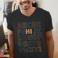Pre K Kindergarten Hi Alphabet Back To School Teachers Men Women Girls Kids Men's V-Neck T-Shirt, funny gift