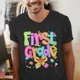 Preppy First Grade Back To School 1st Grade Teacher Girl Kid Men's V-Neck T-Shirt, First Grade Teacher Shirts, funny gift