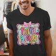 Preppy Third Grade Back To School Teacher Girl Kid Men's V-Neck T-Shirt, funny gift