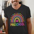 Preschool Rainbow Girls Boys Kids Teacher Back To School Men's V-Neck T-Shirt, funny gift Preschool Rainbow Girls Boys Kids Teacher Back To School Men's V-Neck T-Shirt, funny gift