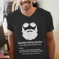 Professor Ancient Teaching Education Bearded History Teacher Men's V-Neck T-Shirt, History Teacher Shirts, funny gift