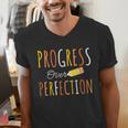Progress Over Perfection Teacher Pencil Back-To-School Men's V-Neck T-Shirt, funny gift Progress Over Perfection Teacher Pencil Back-To-School Men's V-Neck T-Shirt, funny gift