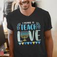 I Promise To Teach Love Hanukkah Chanukah Jewish Teacher Men's V-Neck T-Shirt, funny gift