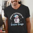 Proud Supporter Of Snow Days Teacher Men's V-Neck T-Shirt, funny gift Proud Supporter Of Snow Days Teacher Men's V-Neck T-Shirt, funny gift