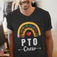 PTO Crew Parent School Volunteer Board Mom Parent Teacher Men's V-Neck T-Shirt, funny gift PTO Crew Parent School Volunteer Board Mom Parent Teacher Men's V-Neck T-Shirt, funny gift