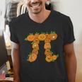 Pumpkin Pi Math Teacher Halloween Costume Geometry Men's V-Neck T-Shirt, funny gift