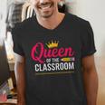 Queen Of The Classroom Teacher Men's V-Neck T-Shirt, funny gift