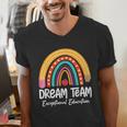 Rainbow Pencil Dream Exceptional Education Team SPED Teacher Men's V-Neck T-Shirt, funny gift Rainbow Pencil Dream Exceptional Education Team SPED Teacher Men's V-Neck T-Shirt, funny gift