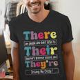 There Their They'Re English Teacher Grammar Memes Men's V-Neck T-Shirt, English Teacher Shirts, funny gift
