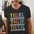 There Their They’Re Grammar Joke For English Teacher Student Men's V-Neck T-Shirt, English Teacher Shirts, funny gift