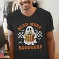 Read More Books Halloween Retro Pumpkin Reading Fall Teacher Men's V-Neck T-Shirt, funny gift Read More Books Halloween Retro Pumpkin Reading Fall Teacher Men's V-Neck T-Shirt, funny gift