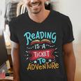 Reading Adventure Library Student Teacher Book Men's V-Neck T-Shirt, funny gift