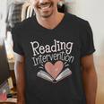 Reading Intervention Teacher Men's V-Neck T-Shirt, funny gift
