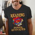 Reading Super Power Activated Superhero Teacher Or Student Men Women Girls Kids Men's V-Neck T-Shirt, Super Teacher Shirts, funny gift