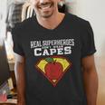 Real Superheroes Don't Wear Capes Teacher Shirt Teaching Te Men's V-Neck T-Shirt, funny gift Real Superheroes Don't Wear Capes Teacher Shirt Teaching Te Men's V-Neck T-Shirt, funny gift