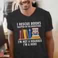 I Rescue Books Trapped In The Bookstore Book Teacher For Men Women Men's V-Neck T-Shirt, funny gift I Rescue Books Trapped In The Bookstore Book Teacher For Men Women Men's V-Neck T-Shirt, funny gift