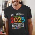 Retirement Class Of 2025 Teacher Countdown Loading Teacher Men's V-Neck T-Shirt, funny gift Retirement Class Of 2025 Teacher Countdown Loading Teacher Men's V-Neck T-Shirt, funny gift