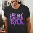 In My Retirement Era Groovy Retired Teacher 2025 Women Men's V-Neck T-Shirt, Groovy Teacher Shirts, funny gift In My Retirement Era Groovy Retired Teacher 2025 Women Men's V-Neck T-Shirt, Groovy Teacher Shirts, funny gift