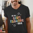 Retro Boho Math Science Professor In My STEM Teacher Era Men's V-Neck T-Shirt, Science Teacher Shirts, funny gift