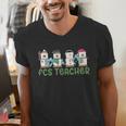 Retro Christmas Snowman FCS Teacher Family Consumer Science Men's V-Neck T-Shirt, Science Teacher Shirts, funny gift Retro Christmas Snowman FCS Teacher Family Consumer Science Men's V-Neck T-Shirt, Science Teacher Shirts, funny gift