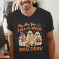 Retro Are You Fall O Ween Directions Ghost Teacher Spooky Men's V-Neck T-Shirt, funny gift Retro Are You Fall O Ween Directions Ghost Teacher Spooky Men's V-Neck T-Shirt, funny gift