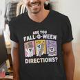 Retro Are You Fall O Ween Directions Teacher Halloween Ghost Men's V-Neck T-Shirt, funny gift