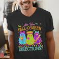 Retro Are You Falloween Direction Teacher Spooky Halloween Men's V-Neck T-Shirt, funny gift