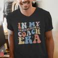 Retro Groovy In My Instructional Coach Era Teacher Men's V-Neck T-Shirt, Groovy Teacher Shirts, funny gift