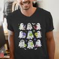 Retro Halloween Science Teacher Ghost Laboratory Teacher Men's V-Neck T-Shirt, Science Teacher Shirts, funny gift Retro Halloween Science Teacher Ghost Laboratory Teacher Men's V-Neck T-Shirt, Science Teacher Shirts, funny gift