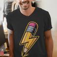 Retro Pencil Pencil Back To School Teacher Student Men's V-Neck T-Shirt, funny gift Retro Pencil Pencil Back To School Teacher Student Men's V-Neck T-Shirt, funny gift