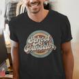 Retro School Counselor Back To School Teacher Squad Crew Men's V-Neck T-Shirt, funny gift Retro School Counselor Back To School Teacher Squad Crew Men's V-Neck T-Shirt, funny gift