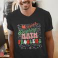 Retro Sleighing Math Problems Santa Math Teacher Christmas Men's V-Neck T-Shirt, funny gift Retro Sleighing Math Problems Santa Math Teacher Christmas Men's V-Neck T-Shirt, funny gift