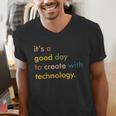 Retro Technology Teacher Shirt Tech Teacher Men's V-Neck T-Shirt, funny gift Retro Technology Teacher Shirt Tech Teacher Men's V-Neck T-Shirt, funny gift