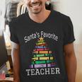 Santa's Favorite Teacher Idea For Christmas Teachers Men's V-Neck T-Shirt, funny gift Santa's Favorite Teacher Idea For Christmas Teachers Men's V-Neck T-Shirt, funny gift