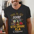 This Is My Scary 6th Grade ELA Costume Teacher Men Women Men's V-Neck T-Shirt, funny gift This Is My Scary 6th Grade ELA Costume Teacher Men Women Men's V-Neck T-Shirt, funny gift