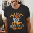 This Is My Scary French Teacher Costume Halloween Men's V-Neck T-Shirt, funny gift This Is My Scary French Teacher Costume Halloween Men's V-Neck T-Shirt, funny gift