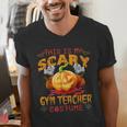 This Is My Scary Gym Teacher Costume Pumpkin Halloween Men Women Men's V-Neck T-Shirt, funny gift This Is My Scary Gym Teacher Costume Pumpkin Halloween Men Women Men's V-Neck T-Shirt, funny gift
