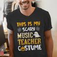 This Is My Scary Music Teacher Halloween Costumes Pajama Men's V-Neck T-Shirt, funny gift