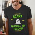Scary Physical Education Ed Teacher Costume Halloween Easy Men's V-Neck T-Shirt, funny gift