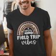 School Bus Trip Vibes Students Teachers Students Field Trip Men's V-Neck T-Shirt, funny gift School Bus Trip Vibes Students Teachers Students Field Trip Men's V-Neck T-Shirt, funny gift