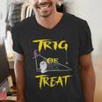 School Math Teacher Halloween 2022 Trig Or Treat Shirt Men's V-Neck T-Shirt, funny gift